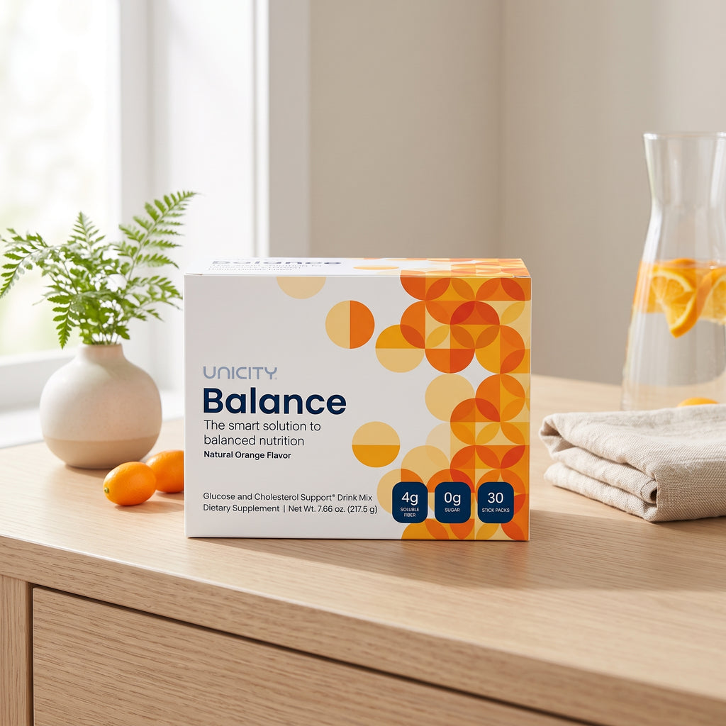 Unicity Balance Natural Orange Flavor Drink Mix 30 Stick Packs 7.65 oz Dietary Supplement