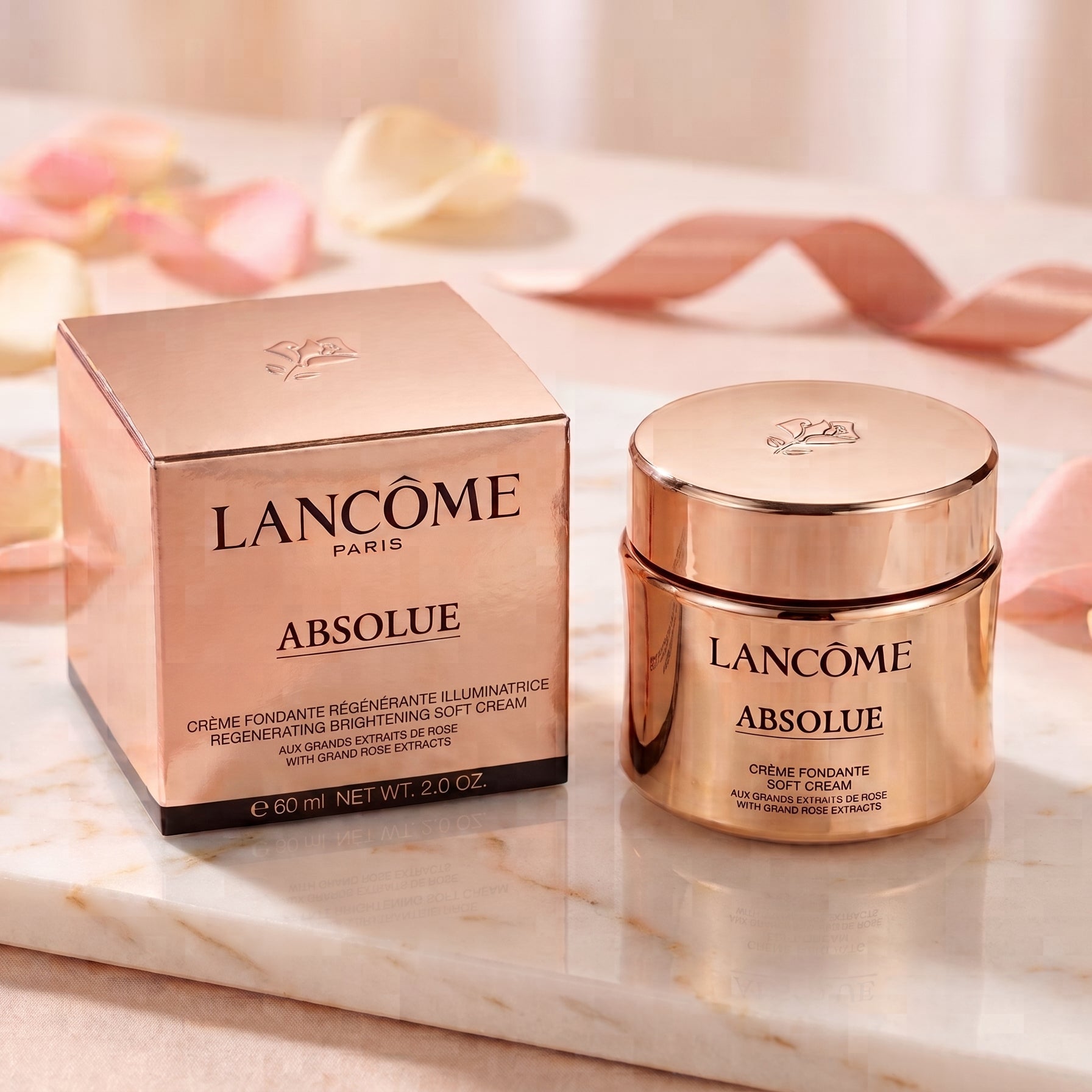 Lancôme Absolue Revitalizing Brightening Rich Cream 60 ML (2 oz) Luxury Anti-Aging Face Moisturizer