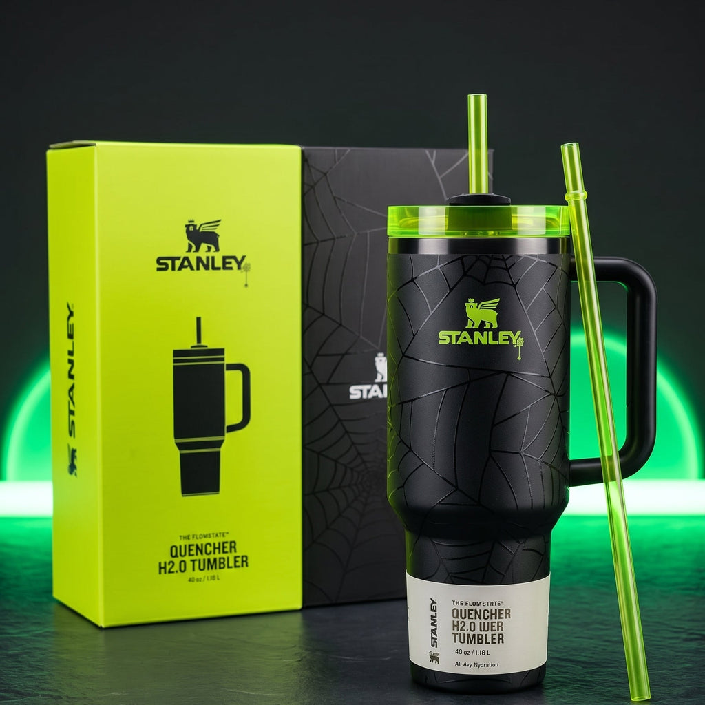 Stanley Halloween Web Glow H2.0 40oz Tumbler Limited Edition New Fast Shipping