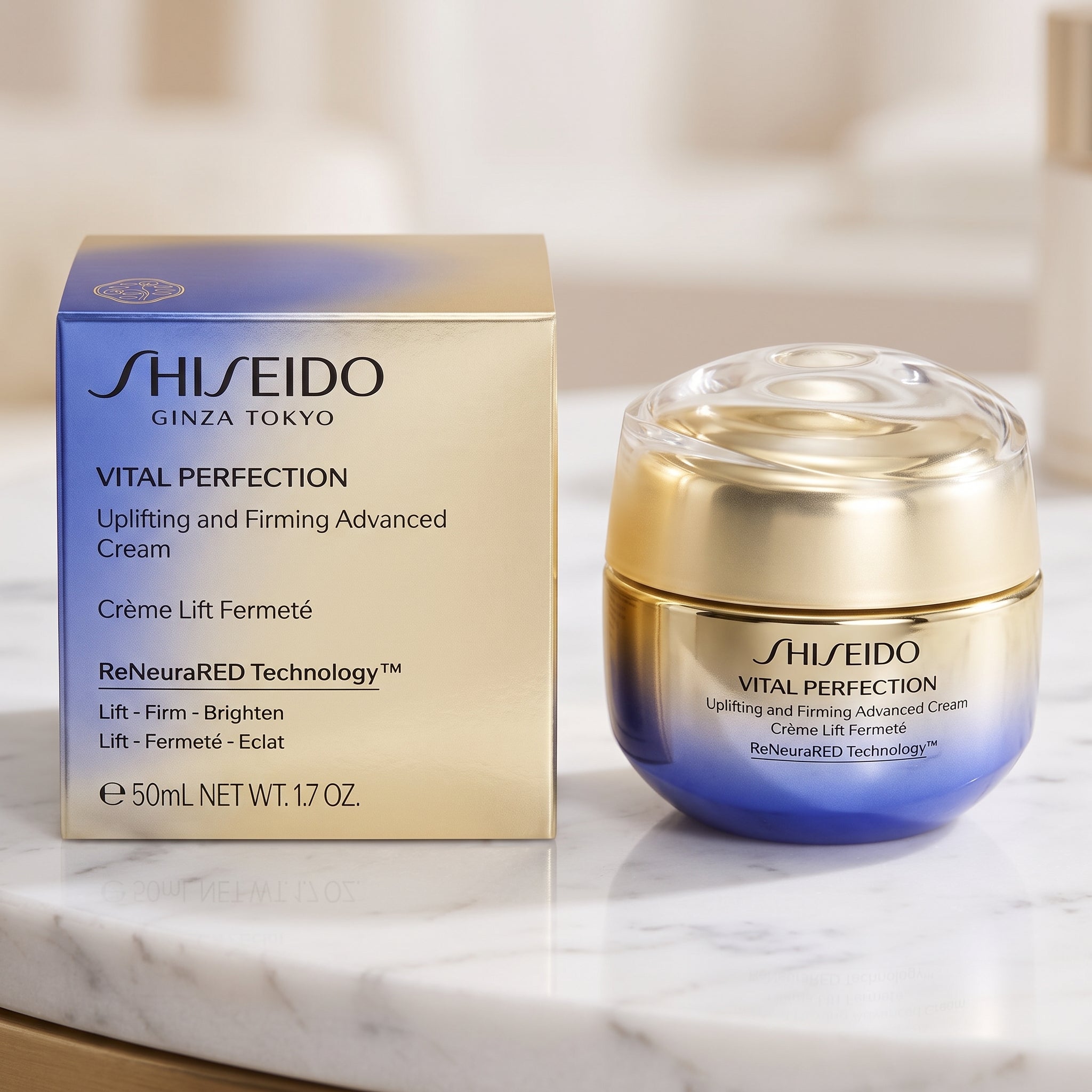 Shiseido Vital Perfection Advanced Cream Uplifting & Firming 1.7 oz / 50 ml New