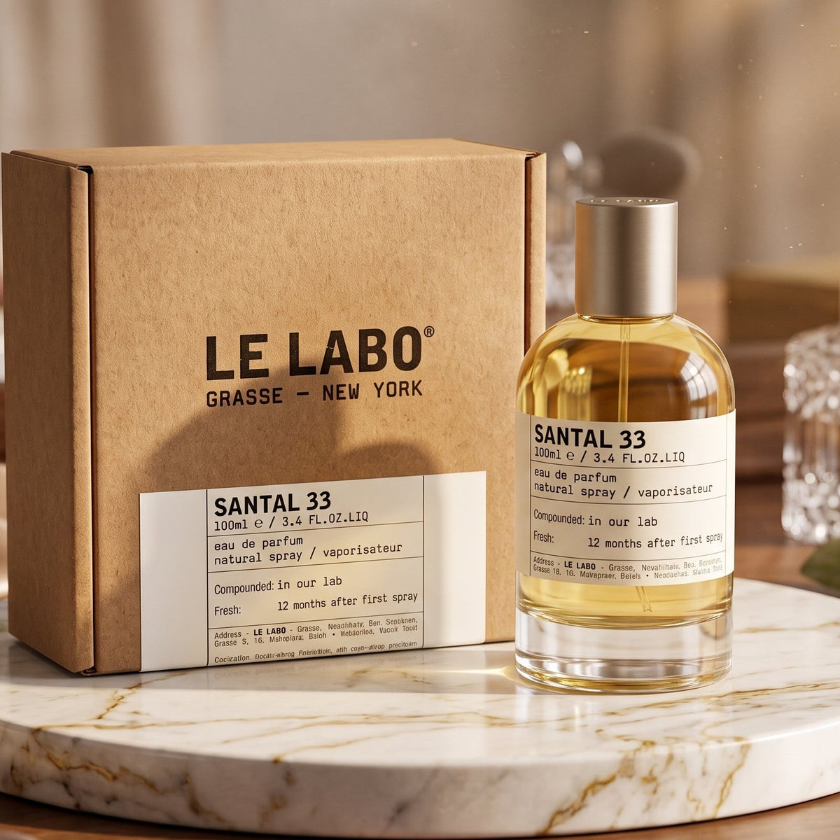 Le Labo Santal 33 Eau de Parfum EDP Unisex 3.4 oz / 100ml New In Box