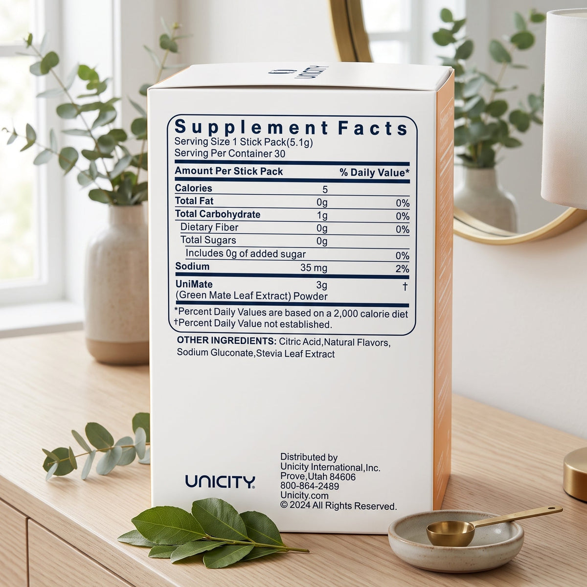 Unicity Unimate Lemon Flavor Supplement – Pack of 30 – New – Free Shipping