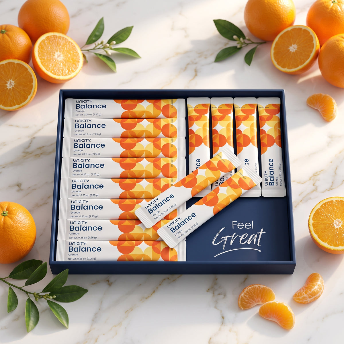 Unicity Balance Dietary Supplement NATURAL ORANGE, 30 Stick Packs - Exp. 4/2028